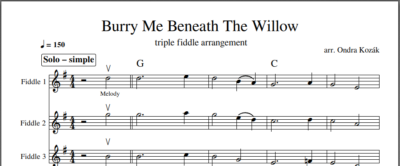 Bury Me Beneath The Willow (triple fiddle) - Image 2